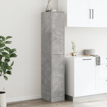 vidaXL Apothecary Cabinet Concrete Grey 30x41x174,5 cm Engineered Wood