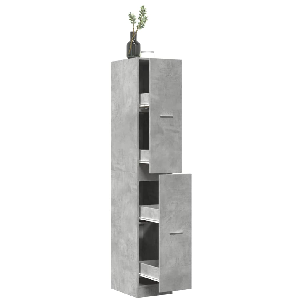 vidaXL Apothecary Cabinet Concrete Grey 30x41x174,5 cm Engineered Wood