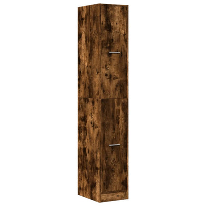 vidaXL Apothecary Cabinet Smoked Oak 30x41x174.5 cm Engineered Wood