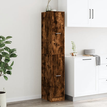 vidaXL Apothecary Cabinet Smoked Oak 30x41x174.5 cm Engineered Wood