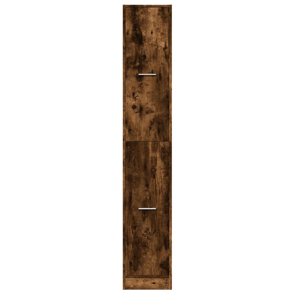 vidaXL Apothecary Cabinet Smoked Oak 30x41x174.5 cm Engineered Wood