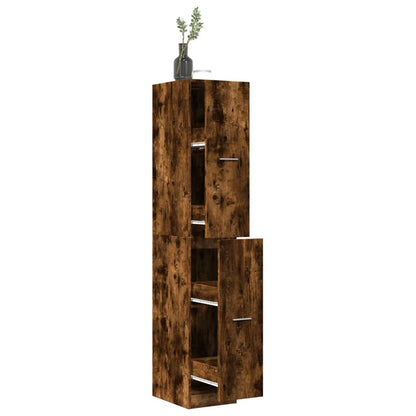 vidaXL Apothecary Cabinet Smoked Oak 30x41x174,5 cm Engineered Wood