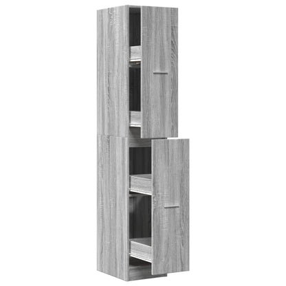 vidaXL Apothecary Cabinet Grey Sonoma 30x41x174.5 cm Engineered Wood