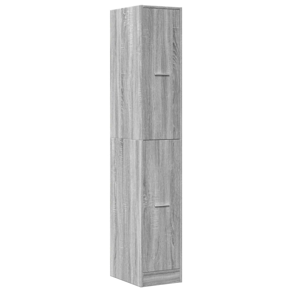 vidaXL Apothecary Cabinet Grey Sonoma 30x41x174.5 cm Engineered Wood