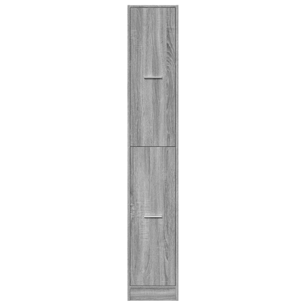 vidaXL Apothecary Cabinet Grey Sonoma 30x41x174.5 cm Engineered Wood
