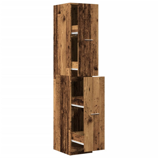 vidaXL Apothecary Cabinet Old Wood 30x41x174.5 cm Engineered Wood