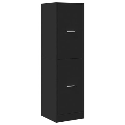 vidaXL Apothecary Cabinet Black 40x41x144,5 cm Engineered Wood