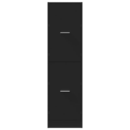 vidaXL Apothecary Cabinet Black 40x41x144.5 cm Engineered Wood
