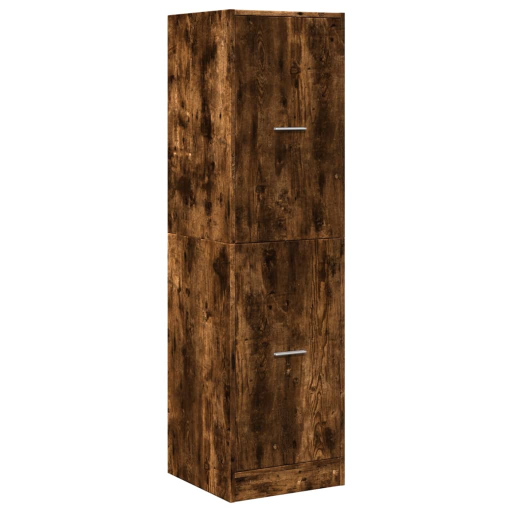 vidaXL Apothecary Cabinet Smoked Oak 40x41x144.5 cm Engineered Wood