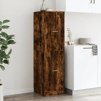 vidaXL Apothecary Cabinet Smoked Oak 40x41x144.5 cm Engineered Wood