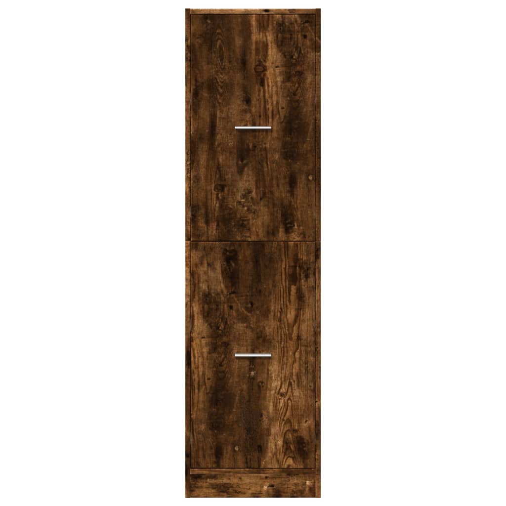 vidaXL Apothecary Cabinet Smoked Oak 40x41x144.5 cm Engineered Wood