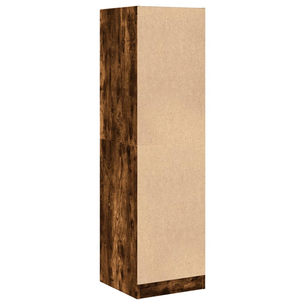 vidaXL Apothecary Cabinet Smoked Oak 40x41x144.5 cm Engineered Wood