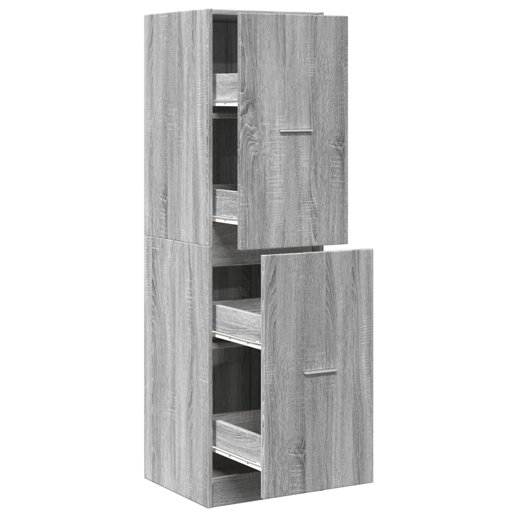 vidaXL Apothecary Cabinet Grey Sonoma 40x41x144.5 cm Engineered Wood