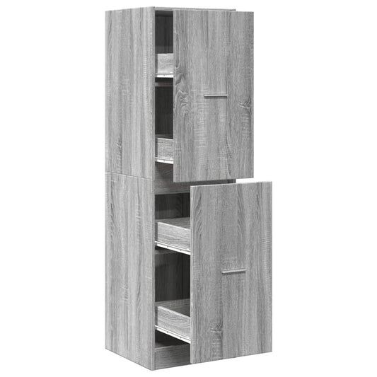 vidaXL Apothecary Cabinet Grey Sonoma 40x41x144.5 cm Engineered Wood
