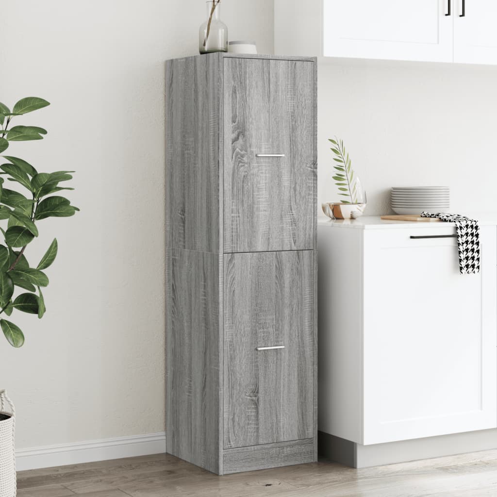 vidaXL Apothecary Cabinet Grey Sonoma 40x41x144.5 cm Engineered Wood
