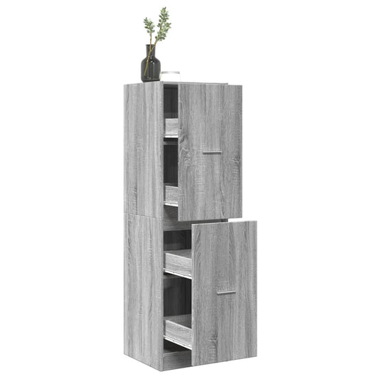 vidaXL Apothecary Cabinet Grey Sonoma 40x41x144.5 cm Engineered Wood