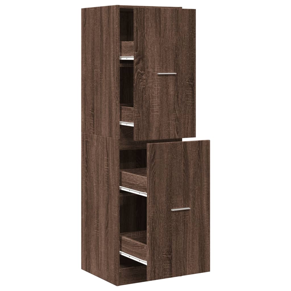 vidaXL Apothecary Cabinet Brown Oak 40x41x144.5 cm Engineered Wood