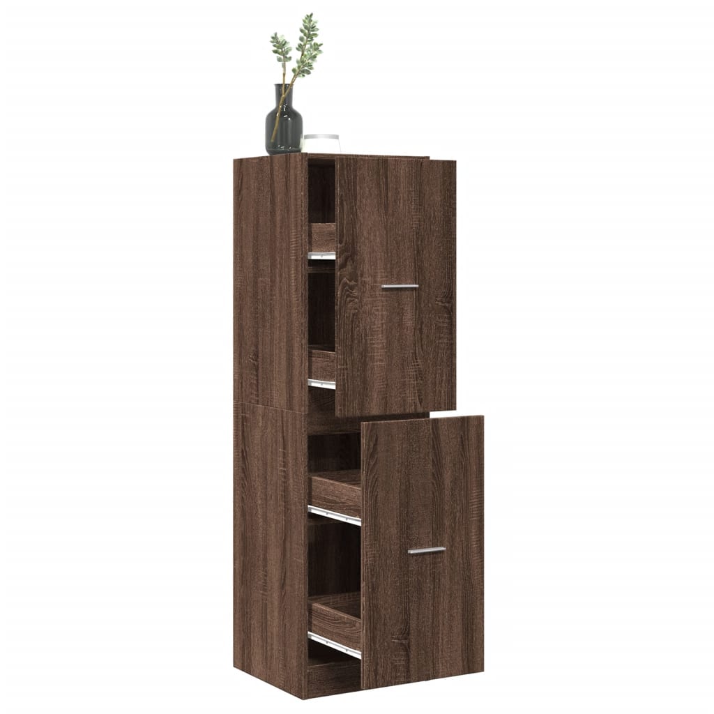 vidaXL Apothecary Cabinet Brown Oak 40x41x144.5 cm Engineered Wood