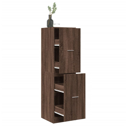 vidaXL Apothecary Cabinet Brown Oak 40x41x144.5 cm Engineered Wood