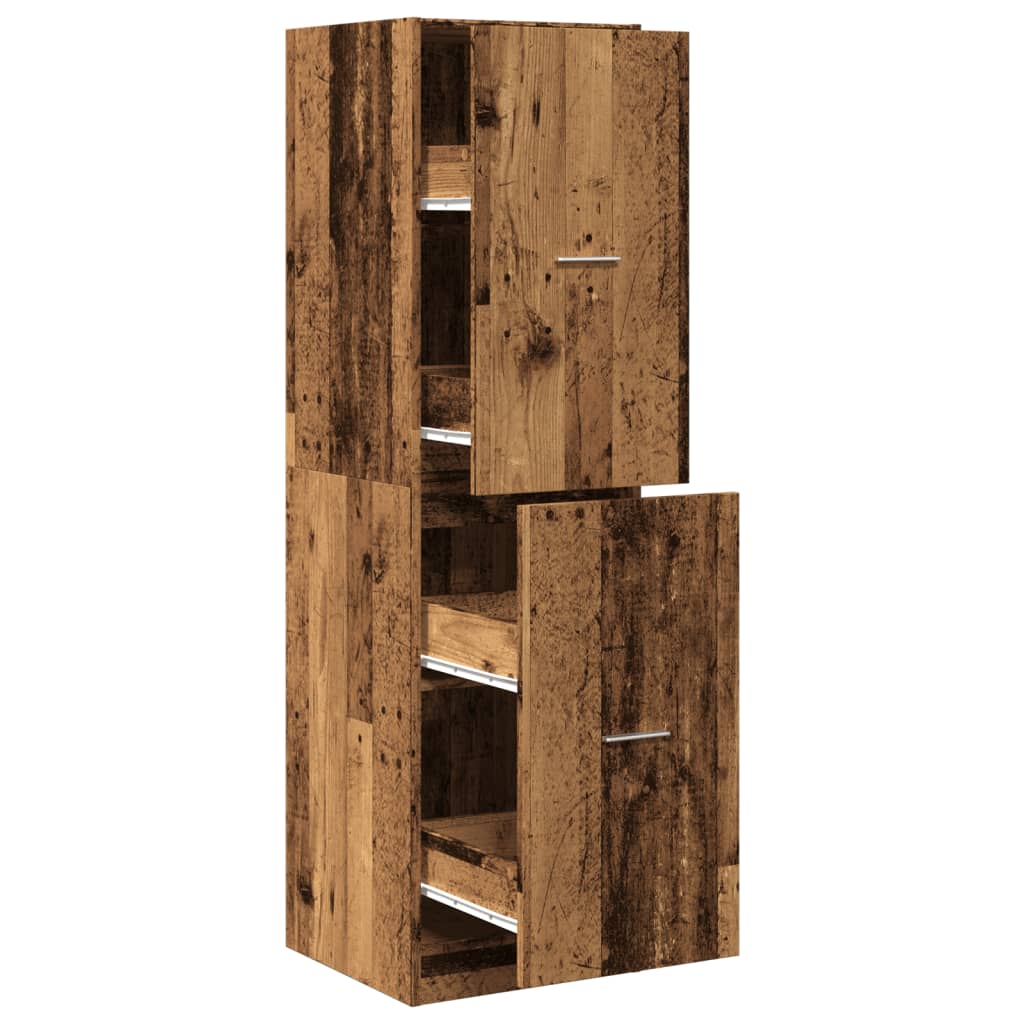 vidaXL Apothecary Cabinet Old Wood 40x41x144.5 cm Engineered Wood