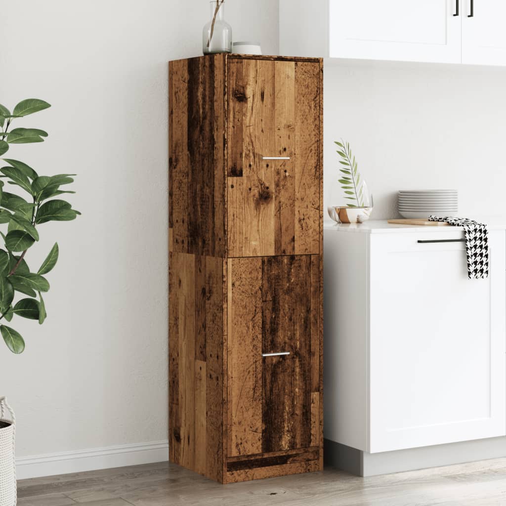 vidaXL Apothecary Cabinet Old Wood 40x41x144.5 cm Engineered Wood