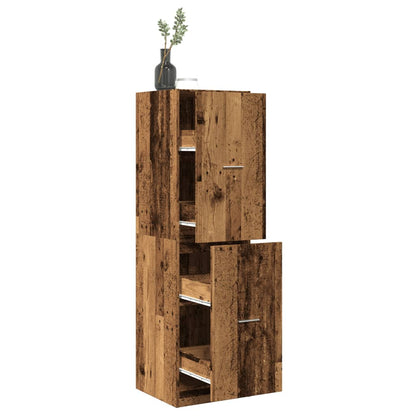 vidaXL Apothecary Cabinet Old Wood 40x41x144.5 cm Engineered Wood