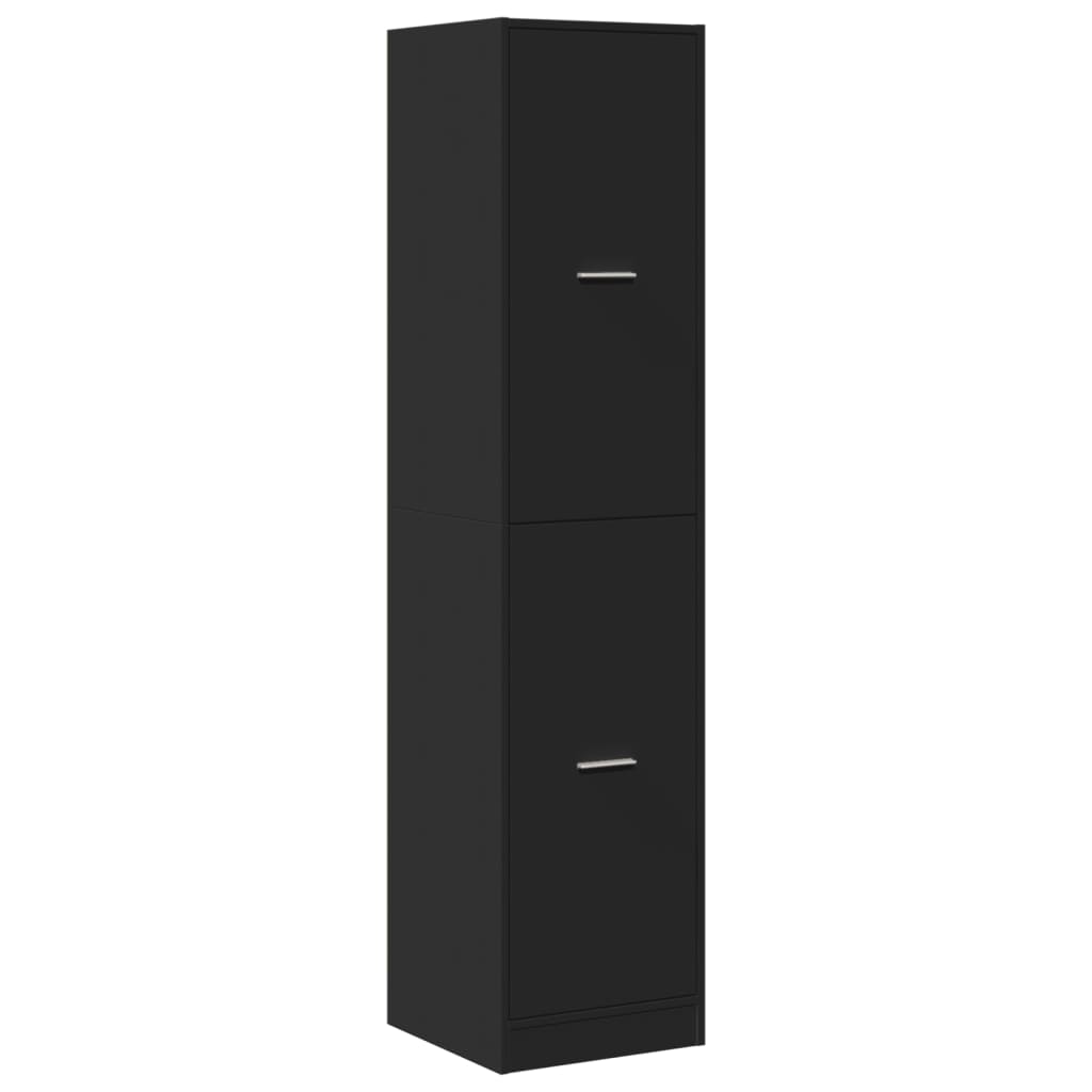vidaXL Apothecary Cabinet Black 40x41x174.5 cm Engineered Wood