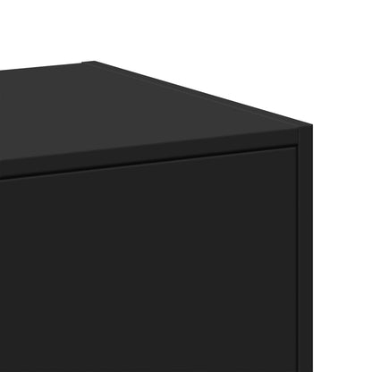 vidaXL Apothecary Cabinet Black 40x41x174.5 cm Engineered Wood