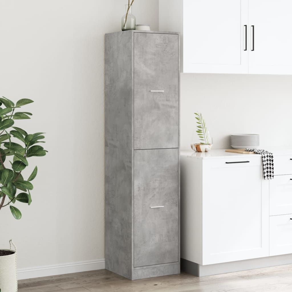 vidaXL Apothecary Cabinet Concrete Grey 40x41x174,5 cm Engineered Wood