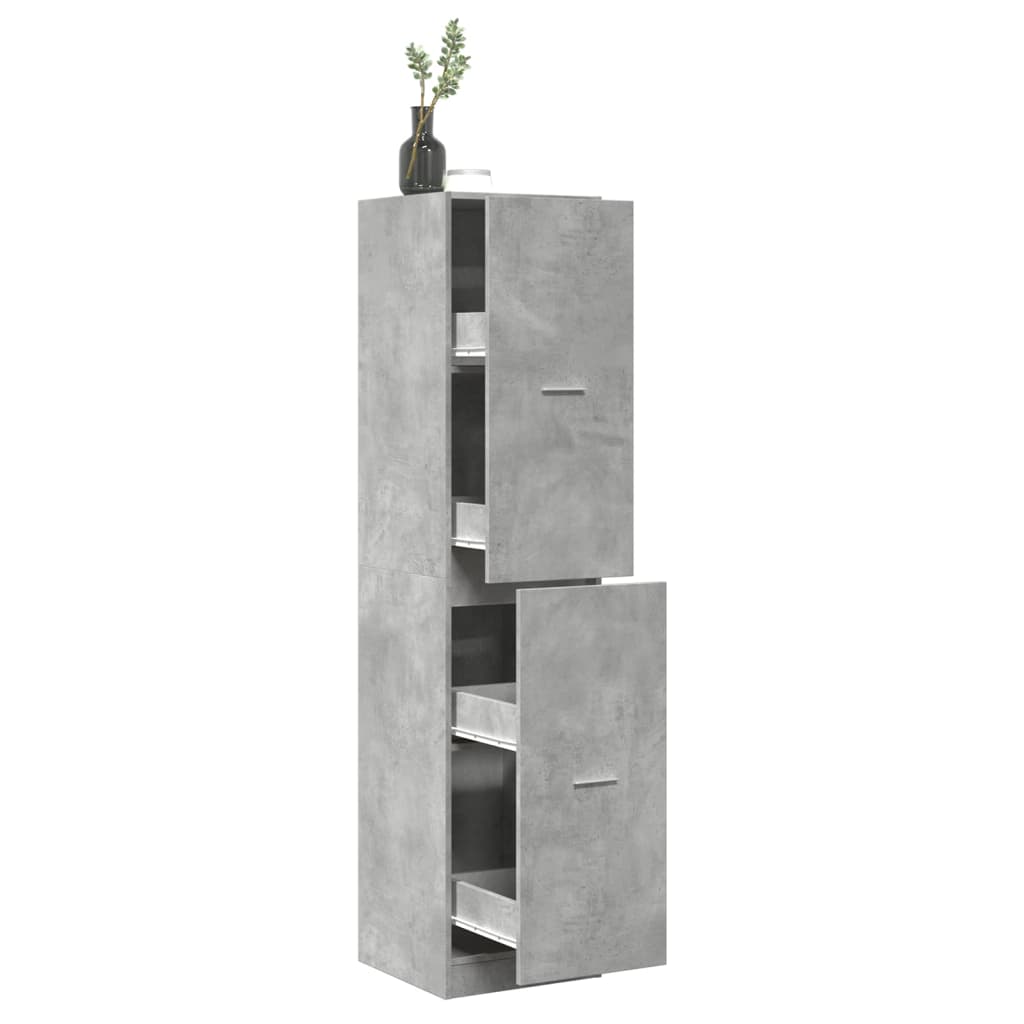 vidaXL Apothecary Cabinet Concrete Grey 40x41x174,5 cm Engineered Wood