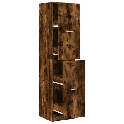 vidaXL Apothecary Cabinet Smoked Oak 40x41x174.5 cm Engineered Wood