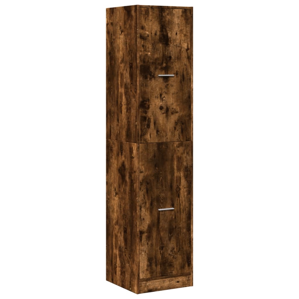 vidaXL Apothecary Cabinet Smoked Oak 40x41x174.5 cm Engineered Wood