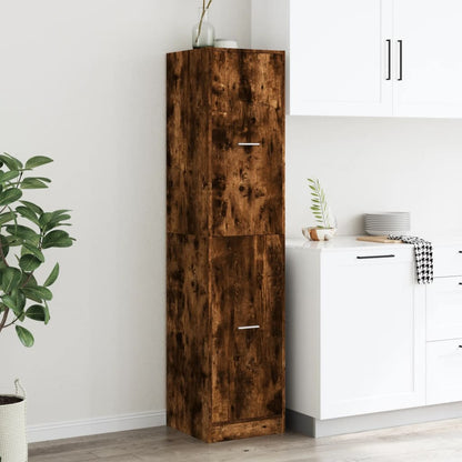 vidaXL Apothecary Cabinet Smoked Oak 40x41x174.5 cm Engineered Wood
