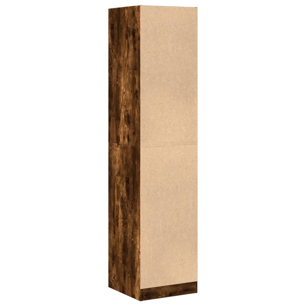 vidaXL Apothecary Cabinet Smoked Oak 40x41x174.5 cm Engineered Wood
