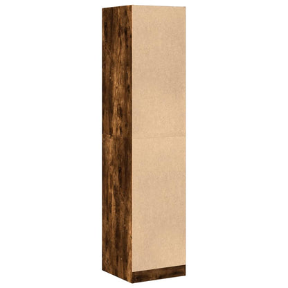 vidaXL Apothecary Cabinet Smoked Oak 40x41x174.5 cm Engineered Wood
