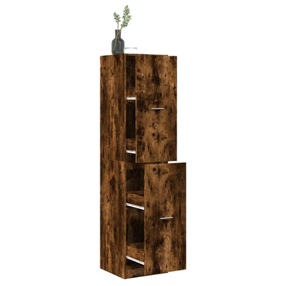 vidaXL Apothecary Cabinet Smoked Oak 40x41x174.5 cm Engineered Wood