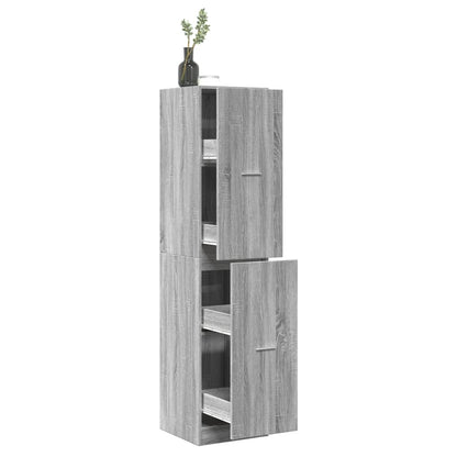 vidaXL Apothecary Cabinet Grey Sonoma 40x41x174,5 cm Engineered Wood