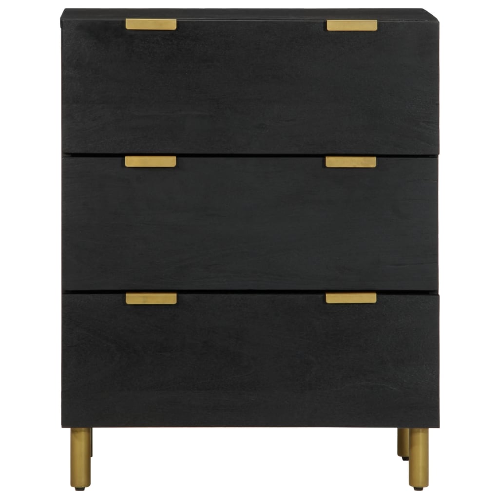 vidaXL Sideboards 2 pcs Black 60x33x75 cm Engineered Wood