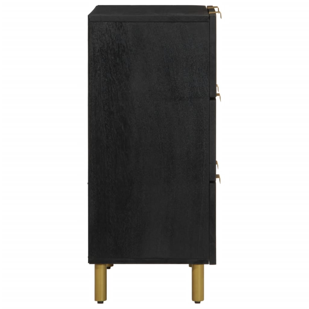 vidaXL Sideboards 2 pcs Black 60x33x75 cm Engineered Wood
