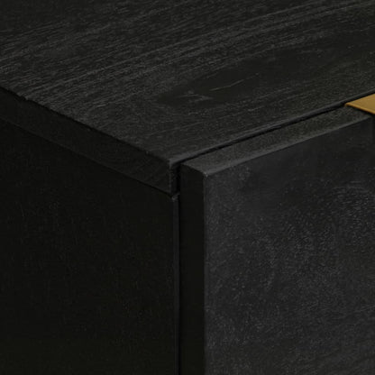 vidaXL Sideboards 2 pcs Black 60x33x75 cm Engineered Wood