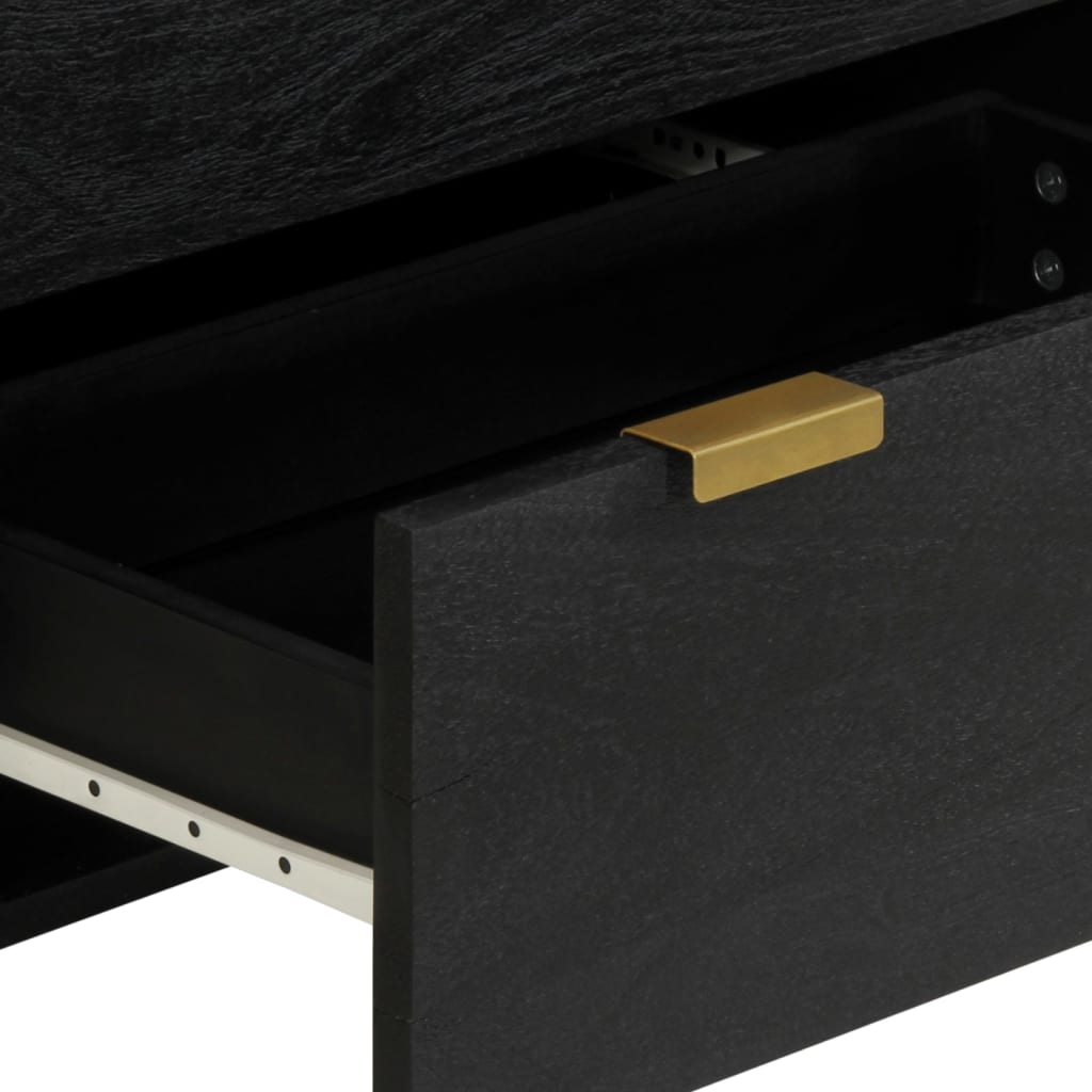 vidaXL Sideboards 2 pcs Black 60x33x75 cm Engineered Wood