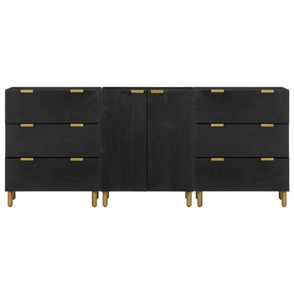 vidaXL 3 Piece Sideboards Black Engineered Wood
