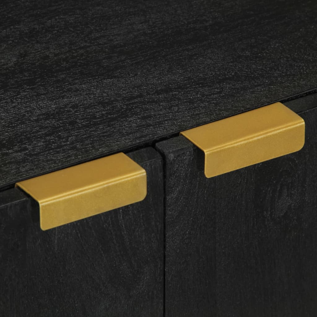 vidaXL 3 Piece Sideboards Black Engineered Wood