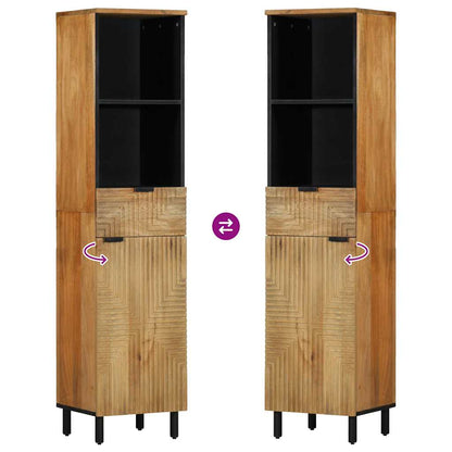 vidaXL 3 Piece Bathroom Furniture Set Brown Solid Wood Mango