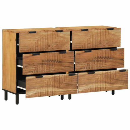 vidaXL Sideboard Set 2 pcs 120 x 33 x 75 cm Solid Acacia Wood