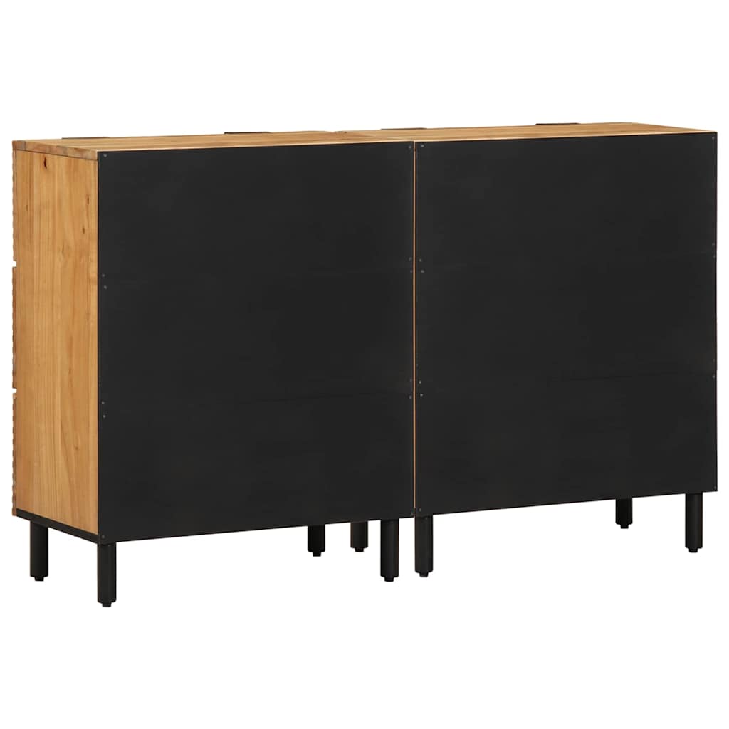 vidaXL Sideboard Set 2 pcs 120 x 33 x 75 cm Solid Acacia Wood