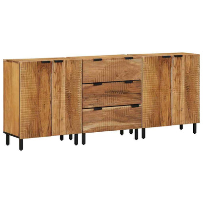 vidaXL Sideboard Set 3 pcs 180 x 33 x 75 cm Solid Acacia Wood