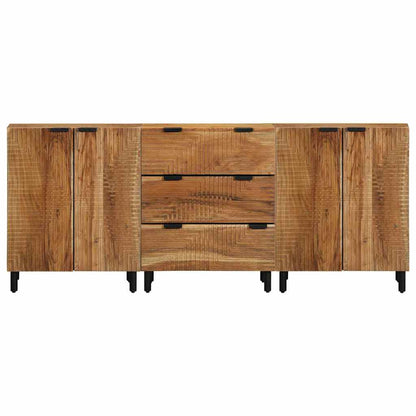vidaXL Sideboard Set 3 pcs 180 x 33 x 75 cm Solid Acacia Wood