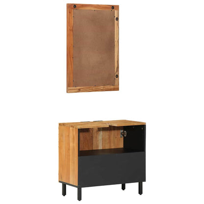 vidaXL Bathroom Cabinet Set 2 pcs Natural 62 x 33 x 58 cm