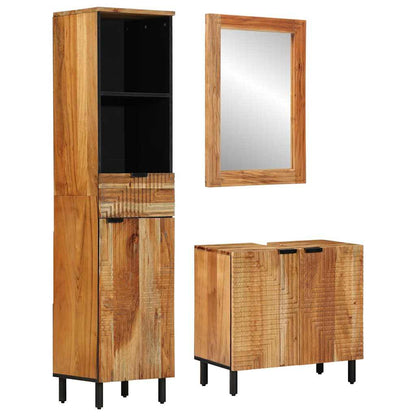 vidaXL Bathroom Cabinet Set 3 pcs Natural 38 x 33 x 160 cm